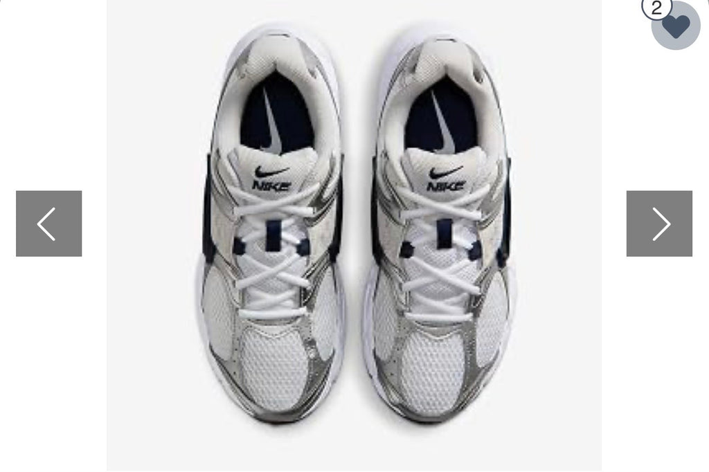 Nike V2K Run Shoes - Summit White/Metallic Silver/Black