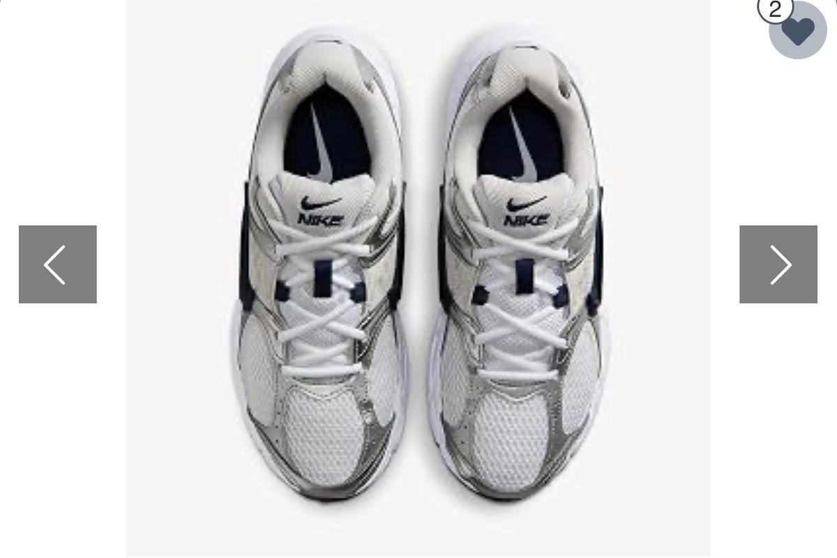 Nike V2K Run Shoes - Summit White/Metallic Silver/Black