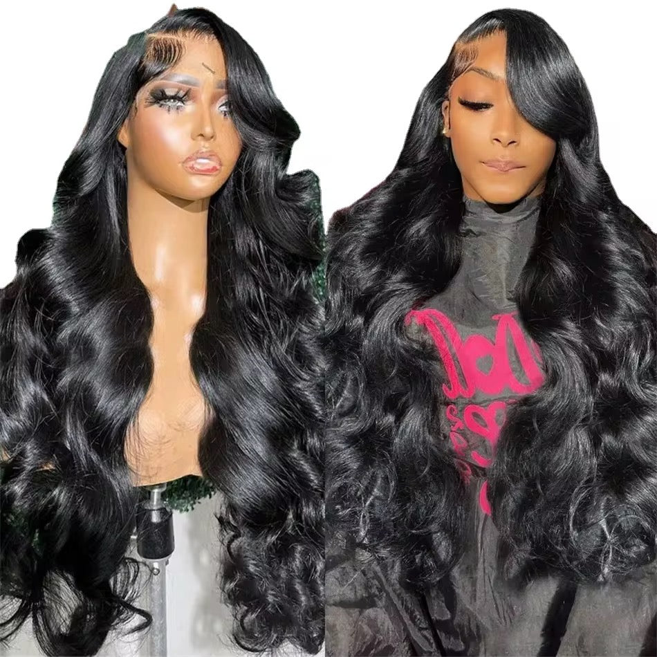 13×4 HD Lace Glueless Body Wave Wig – 100% Human Hair, 24 Inches, 180% Density, Pre-Plucked, Ready to Wear