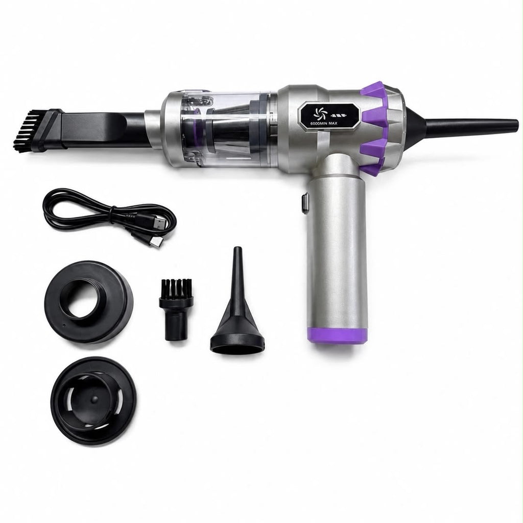 Cordless Handheld Vacuum Cleaner & Air Duster – 2-in-1 Portable Cleaning Tool