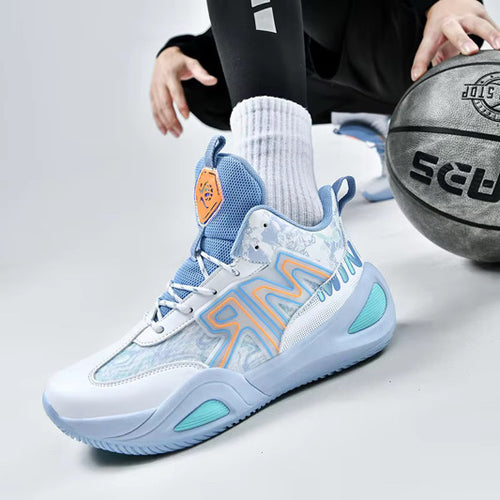 Premium casual sneakers-white/bleu