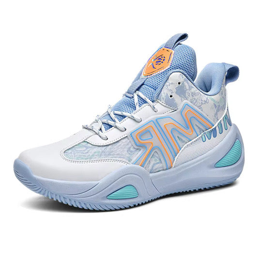 Premium casual sneakers-white/bleu