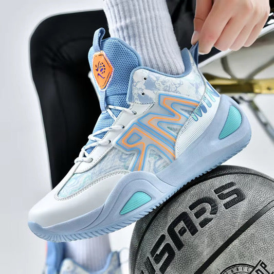 Premium casual sneakers-white/bleu
